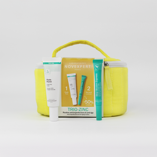 PACK trousse Fluide Pureté trio Zinc+stop bouton - Novexpert